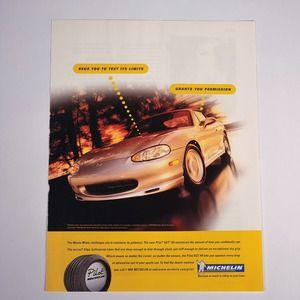 Michelin Pilot XGT H4 Mazda Miata Print Ad 2000 Maxim Magazine 8.5"‎ x 11"